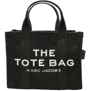 Marc Jacobs Pre-owned, Pre-owned, Dames, Zwart, ONE Size, Katoen, Zwarte Katoenen Mini Tote Tas
