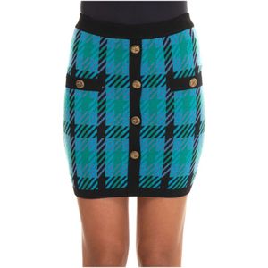 Suncoo, Tartan Style Minirok Blauw, Dames, Maat:M