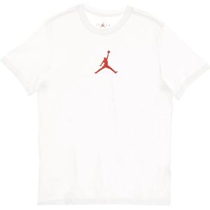 Jordan, Tops, Heren, Wit, L, Katoen, Jumpman Logo Crewneck T-Shirt Wit/Rood