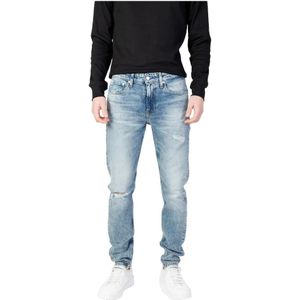 Calvin Klein Jeans, Jeans, Heren, Blauw, W30 L32, Katoen, Tapered Jeans voor Heren