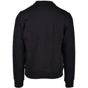 Diesel, Sweatshirts & Hoodies, Heren, Zwart, M, Katoen, Zwarte Sweatshirt voor Mannen