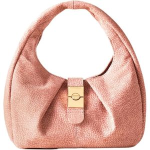 Borbonese, Tassen, Dames, Roze, ONE Size, Suède, Handbags