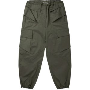 Munthe, Stoere Cargo Broek met Klimtouwen Groen, Dames, Maat:XS