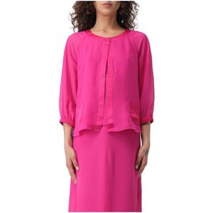 Giorgio Armani, Blouses & Shirts, Dames, Roze, S, Polyester, Overhemden
