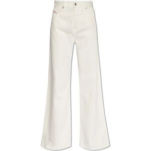 Diesel, Jeans, Dames, Wit, W24 L32, 1996 D-Sire L.32 loszittende jeans