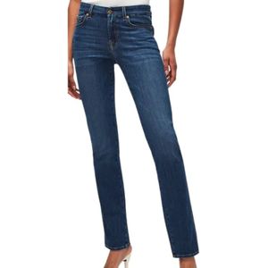 7 For All Mankind, Broeken, Dames, Blauw, W29, Straight Broeken