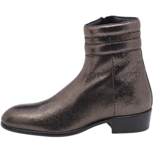 Jimmy Choo Pre-owned, Pre-owned, Dames, Bruin, 40 EU, Leer, Pre-owned Leather boots