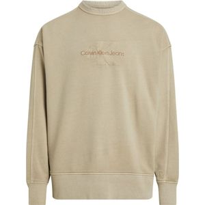 Calvin Klein, Sweatshirts & Hoodies, Heren, Beige, S, Katoen, Klassieke Pakken Collectie