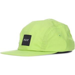 Huf, Accessoires, Heren, Groen, ONE Size, Katoen, Platte klep pet Essentials Box Logo