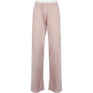 Maison Margiela, Broeken, Dames, Roze, S, Roze Wijde Pijp Broek