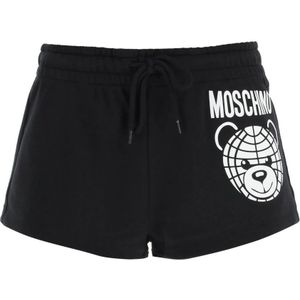 Moschino, Korte broeken, Dames, Zwart, S, Katoen, Short Shorts
