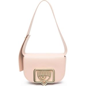 Chiara Ferragni Collection, Tassen, Dames, Bruin, ONE Size, Bruin Eyelike Buckle Sketch 09 Tas