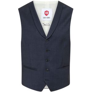 Club Of Gents, Suit Vests Blauw, Heren, Maat:XS