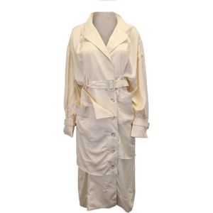 Jacquemus Pre-owned, Pre-owned, Dames, Beige, M, Leer, Fabric outerwear