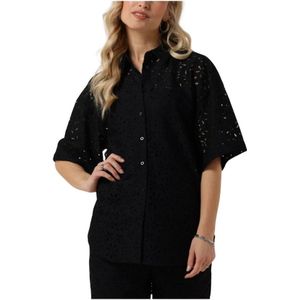 Selected Femme, Blouses & Shirts, Dames, Zwart, XL, Oversize Lace Shirt