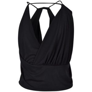 Dondup, Tops, Dames, Zwart, M, Polyester, Polyester Top