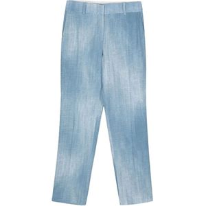 Ermanno Scervino, Blauwe Denim Pantalon Blauw, Dames, Maat:S