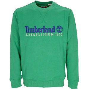 Timberland, Vintage Crewneck Sweatshirt EST 1973 Groen, Heren, Maat:XL