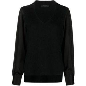Fabiana Filippi, Blouses & Shirts, Dames, Zwart, S, Zwarte trui met lange mouwen