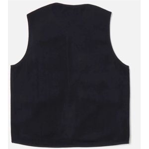 Universal Works, Jassen, Heren, Blauw, M, Wol, Melton Wool 4 Pocket Gilet Navy