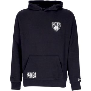 New Era, Sweatshirts & Hoodies, Heren, Zwart, XL, Katoen, NBA Half Logo Oversized Hoodie