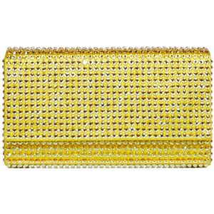 Amina Muaddi, Tassen, Dames, Geel, ONE Size, Satijn, Clutches