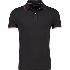 Tommy Hilfiger Slim Fit Polo van Biologisch Katoen Zwart