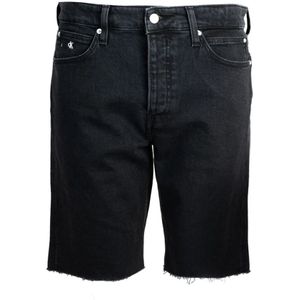 Calvin Klein, Korte broeken, Heren, Zwart, W33, Denim, Korte broek