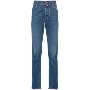 Jacob Cohën, Jeans, Heren, Blauw, W32, Katoen, Slim-fit Jeans