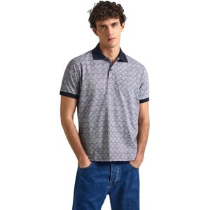 Pepe Jeans, Tops, Heren, Veelkleurig, S, Katoen, Katoenen Jersey Polo Shirt All Over Print