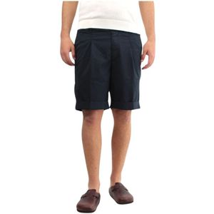 40Weft, Korte broeken, Heren, Blauw, XL, Katoen, Comfortabele Bermuda Shorts Mike Model