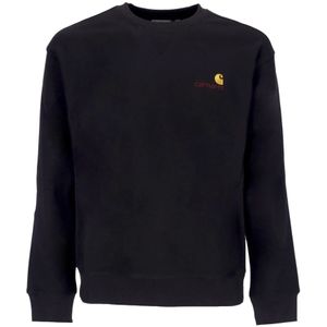 Carhartt Wip, Sweatshirts & Hoodies, Heren, Zwart, XL, Katoen, Script Crewneck Sweatshirt Zwart