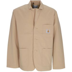 Carhartt Wip, Jassen, Heren, Beige, S, Polyester, Ripstop Werkjas Bruin