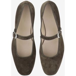 Le Monde Beryl, Schoenen, Dames, Groen, 36 EU, Leer, Elegante Suede Muiltjes