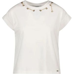 Gaudi, Tops, Dames, Wit, S, Katoen, Casual T-Shirt voor Mannen