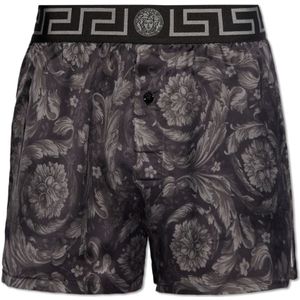 Versace, Ondergoed, Heren, Zwart, M, Zijden pyjamashorts