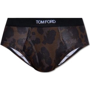 Tom Ford, Onderbroeken met dierenmotief Bruin, Heren, Maat:2XL