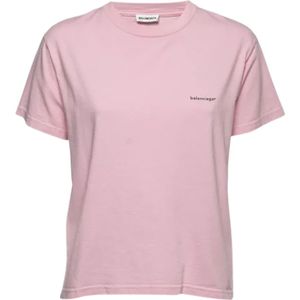Balenciaga Vintage, Pre-owned, Dames, Roze, L, Pre-owned Cotton tops