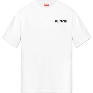 Kenzo, Tops, Heren, Wit, S, T-shirt met logo