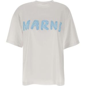 Marni, T-Shirts Wit, Dames, Maat:S