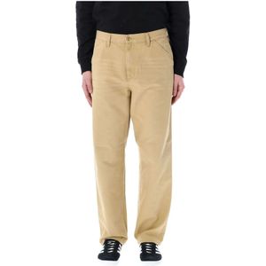 Carhartt Wip, Bourbon Aged Canvas Broek Beige, Heren, Maat:W31