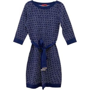 Carolina Herrera, Jacquard Rosetta Seal Jurk Blauw, Dames, Maat:M