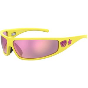 Chiara Ferragni Collection, Accessoires, Dames, Veelkleurig, ONE Size, Yellow/Pink Zonnebrillen CF 7017/S