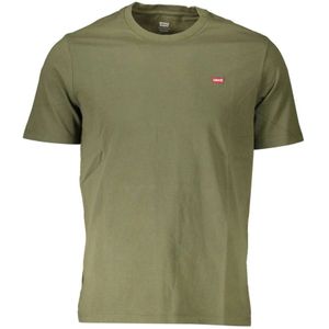 Levi's, Heren T-shirt, Korte Mouwen, Groen, 100% Katoen Groen, Heren, Maat:M
