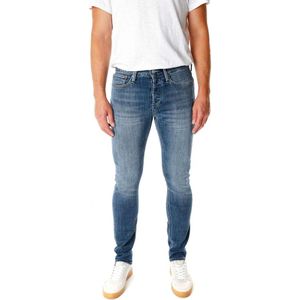 Denham, Jeans, Heren, Blauw, W29 L32, Denim, Slim Fit Midwaist Jeans