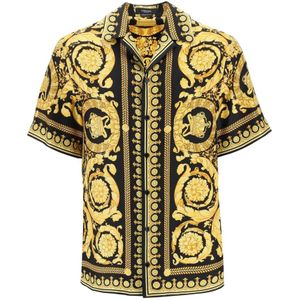 Versace, Overhemden, Heren, Veelkleurig, M, Multicolor Abstract Print Shirt
