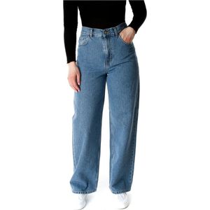 Carhartt Wip, Jeans, Dames, Blauw, W27, Hoge Taille Loose Fit Jeans