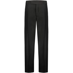 Sapio, Cropped Panama Broek met Zakken Zwart, Dames, Maat:XS