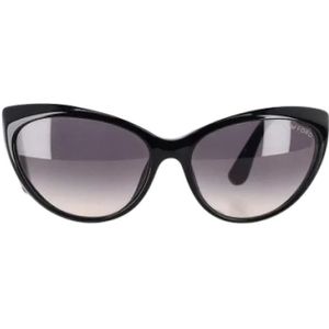 Tom Ford Pre-owned, Pre-owned, Dames, Zwart, ONE Size, Tweed, Pre-owned Acetate sunglasses