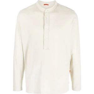 Barena Venezia, Sweatshirts & Hoodies, Heren, Beige, M, New Jersey Gebreid Sasso T-Shirt